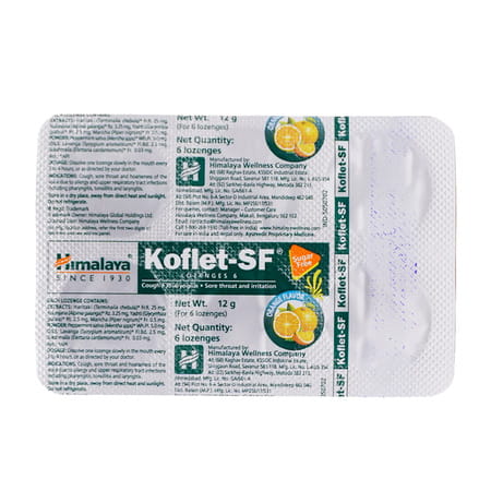Himalaya Koflet Sf Orange Flavour Strip Of 6 Lozenges