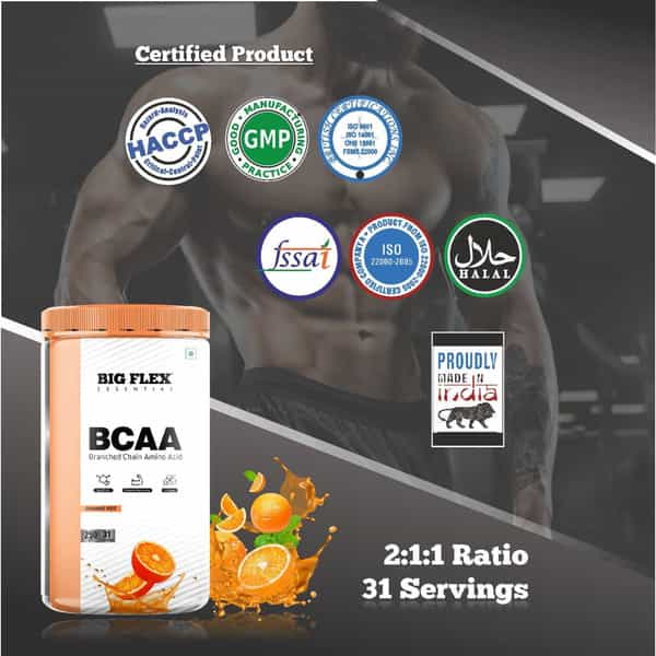 Bigflex Essential Bcaa - Orange Fizz (250Gm) - Jar