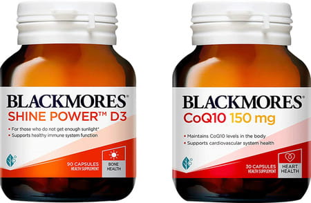 Blackmores - Shine Power D3| Supports Bone Health|- Coq10 150 Mg|boost Cellular Energy| (pack Of 2)
