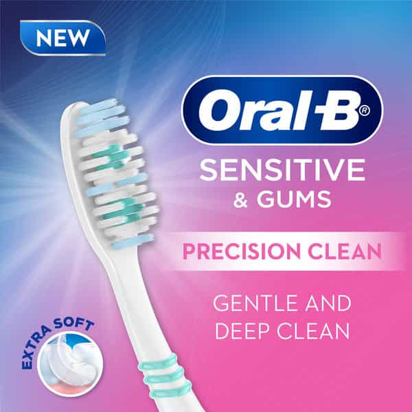 Oral-B Sensitive & Gums Extra Soft Precision Clean Toothbrush (Buy 2 Ge 2 Free)