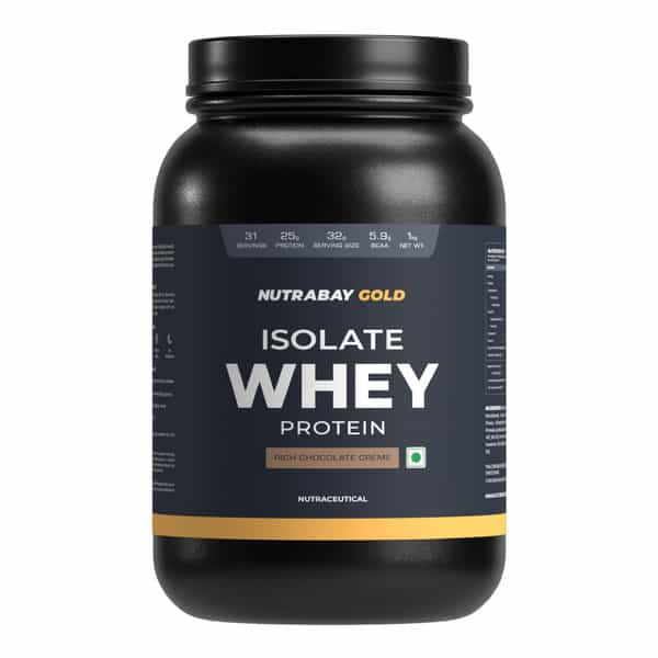 Nutrabay Gold 100% Whey Protein Isolate - Rich Chocolate Creme - 1Kg