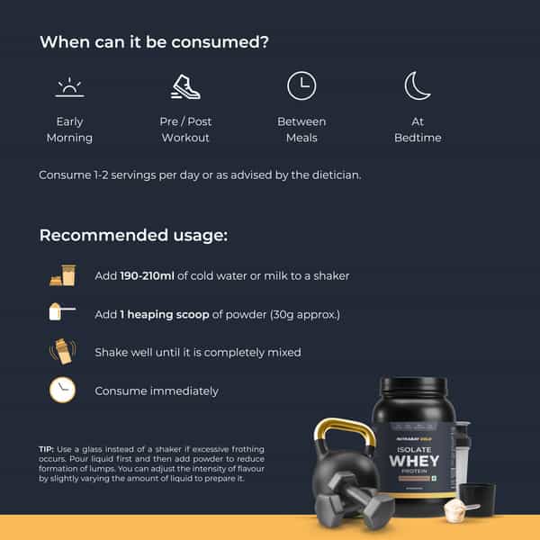 Nutrabay Gold 100% Whey Protein Isolate - Rich Chocolate Creme - 1Kg