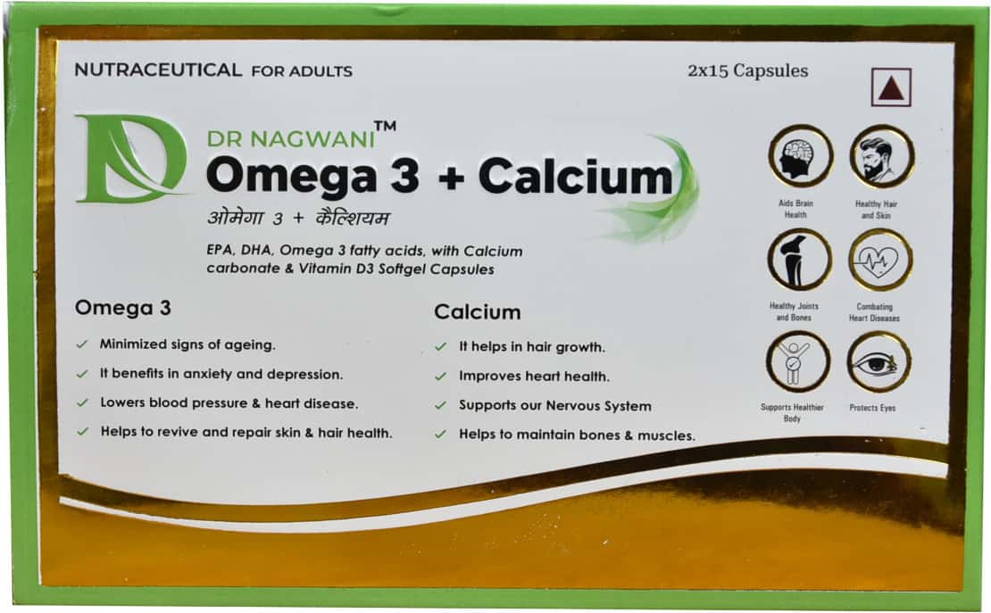 Dr Nagwani Omega 3 + Calcium - 30 Capsules