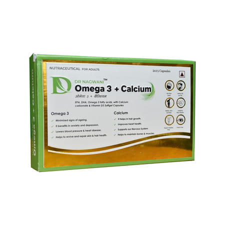 Dr Nagwani Omega 3 + Calcium - 30 Capsules