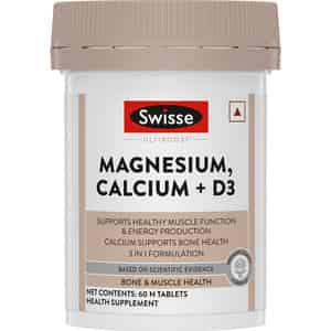 Swisse Ultiboost Magnesium Calcium + D3 Tablet 60 No'S