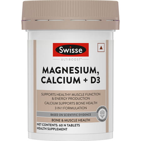 Swisse Ultiboost Magnesium Calcium + D3 Tablet 60 No'S