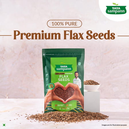 Tata Sampann 100% Pure Premium Flax Seeds| Rich In Protein & Dietary Fibre| 200g