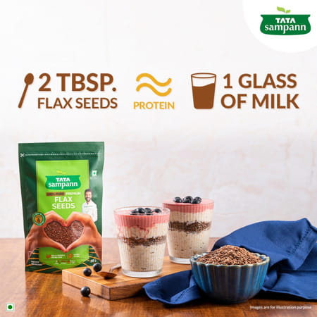 Tata Sampann 100% Pure Premium Flax Seeds| Rich In Protein & Dietary Fibre| 200g