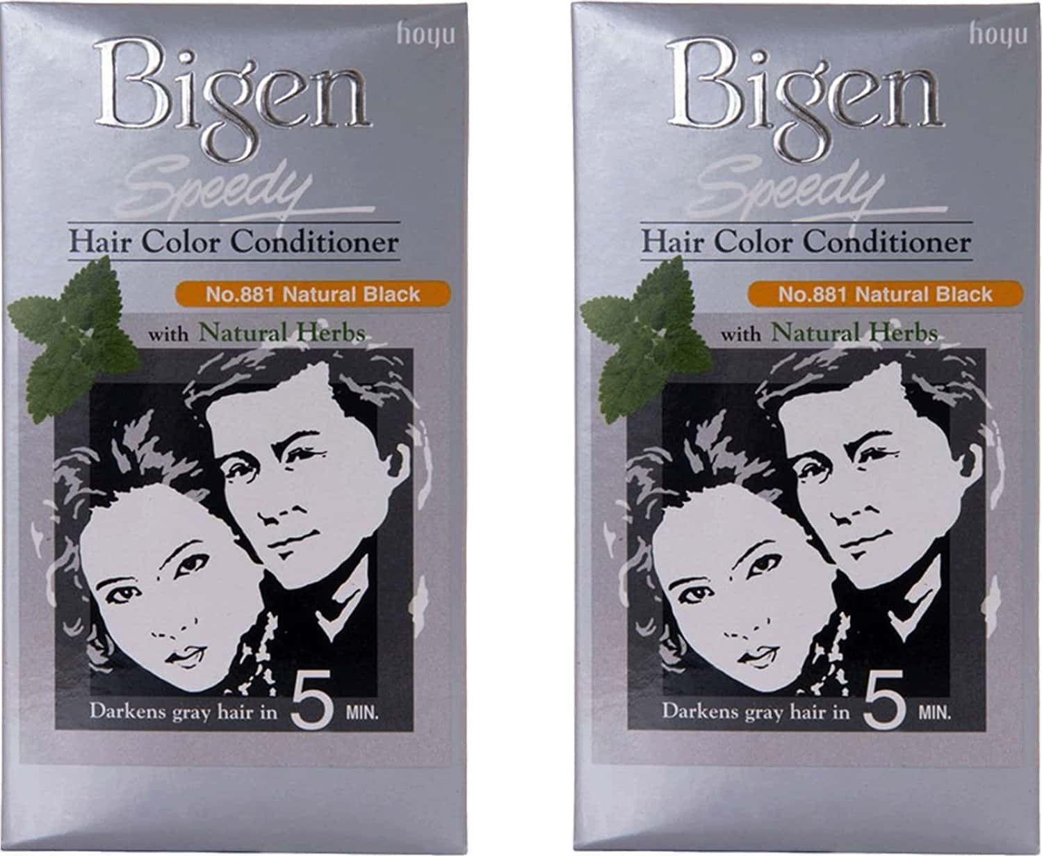 Bigen Speedy Hair Color Natural Black 881 80g (pack Of 2)