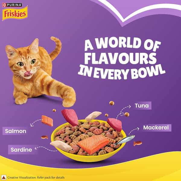 Purina | Friskies Surfin Favourites Adult Dry Cat Food | 1Kg
