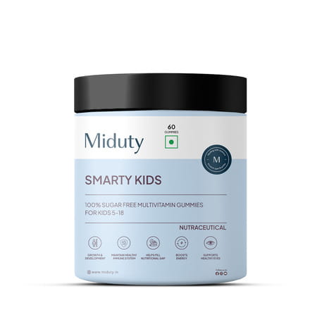 Miduty Palak Notes Smarty Kids Multivitamin Multimineral B Complex - Vitamin C Vitamin A Pack Of 60