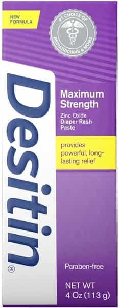 Desitin Maximum Strength Zinc Oxide Diaper Rash Paste 4.8 Oz. (Pack Of 3)