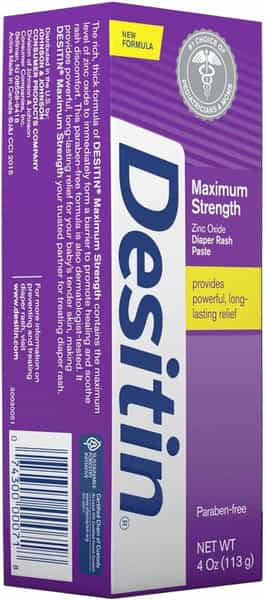 Desitin Maximum Strength Zinc Oxide Diaper Rash Paste 4.8 Oz. (Pack Of 3)