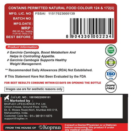 Pharmgrade Healthy Living Garcinia 60tabs Red Series