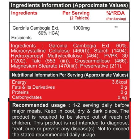 Pharmgrade Healthy Living Garcinia 60tabs Red Series