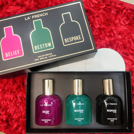 La French Belief | Bestow | Bespoke Gift Set Perfume For Men 3 X 30Ml