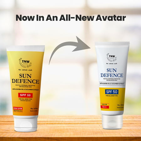 Tnw-The Natural Wash Sun Defence Spf 50 Cream With Cucumber And Jojoba Oil Extract - 50 Gm