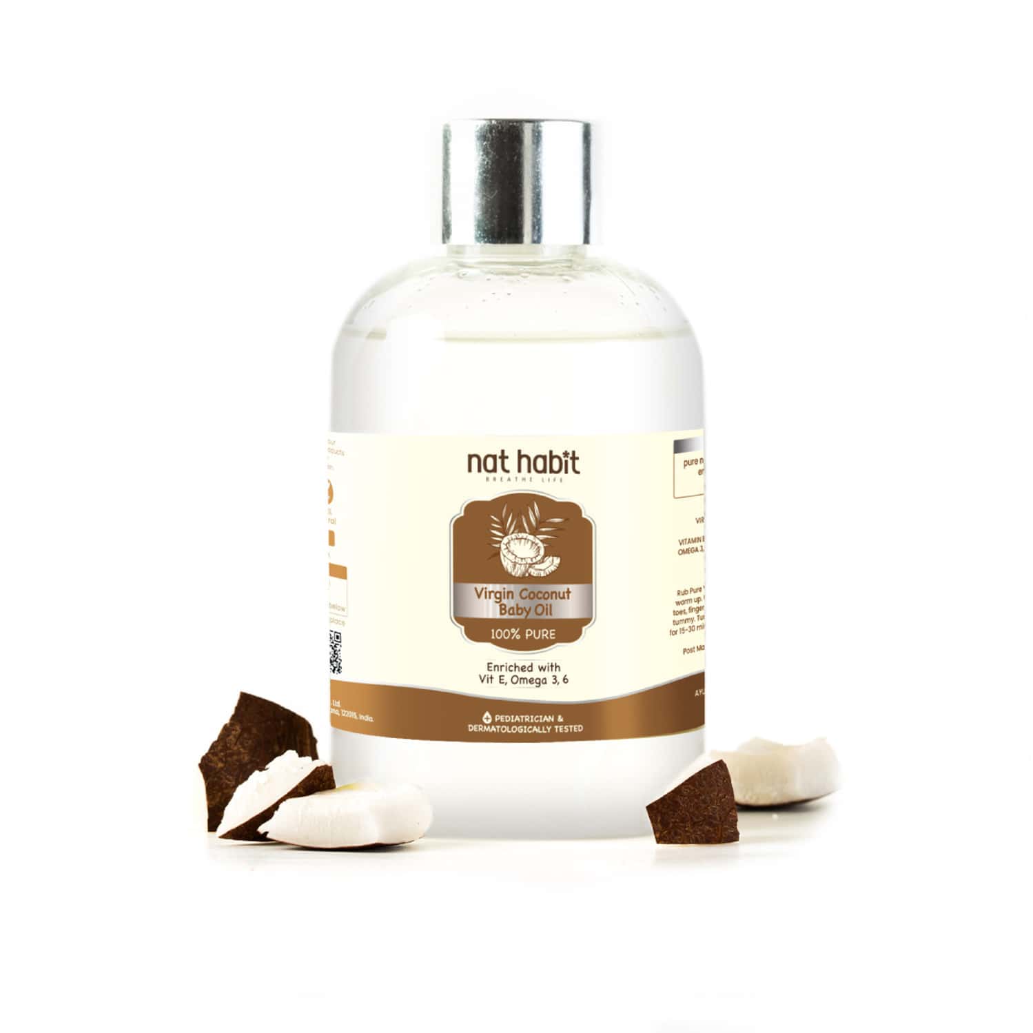 Nat Habit Pure Virgin Coconut Baby Massage Oil For Skin & Hair | 200ml