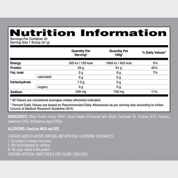 Isopure Low Carb 100% Whey Protein Isolate Powder - 3 Lbs 1.36 Kg Dutch Chocolate