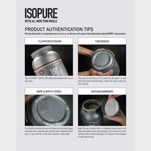 Isopure Low Carb 100% Whey Protein Isolate Powder - 3 Lbs 1.36 Kg Dutch Chocolate