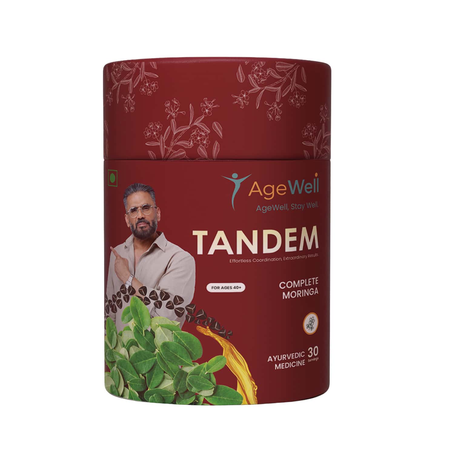 Age Well Tandem Moringa Nutrition Supplement - Antioxidant & Wellness Support | 60 Capsules