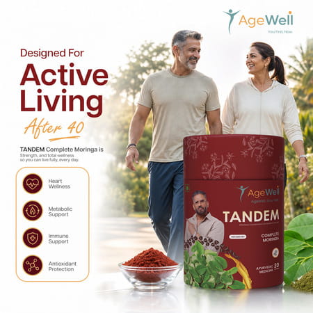 Age Well Tandem Moringa Nutrition Supplement - Antioxidant & Wellness Support | 60 Capsules