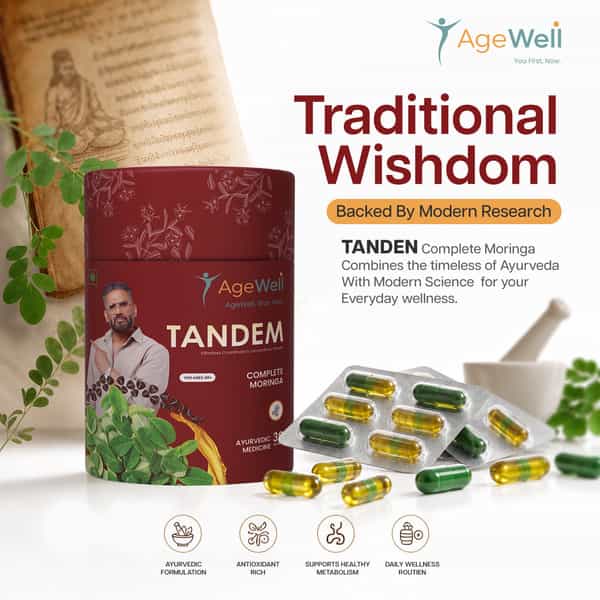 Age Well Tandem Moringa Nutrition Supplement - Antioxidant & Wellness Support | 60 Capsules