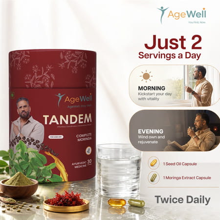 Age Well Tandem Moringa Nutrition Supplement - Antioxidant & Wellness Support | 60 Capsules