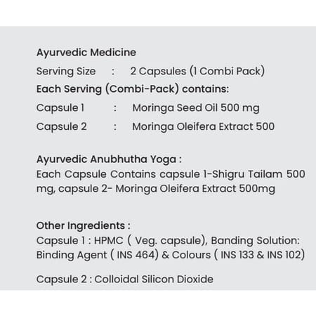 Age Well Tandem Moringa Nutrition Supplement - Antioxidant & Wellness Support | 60 Capsules