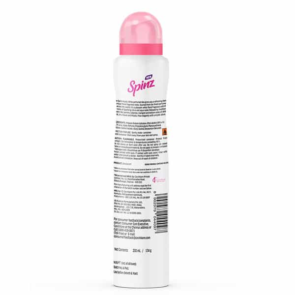 New Spinz Mystic White Perfumed Deo For Women,Fresh Lily Fragrance For Long Lasting Freshness,200Ml