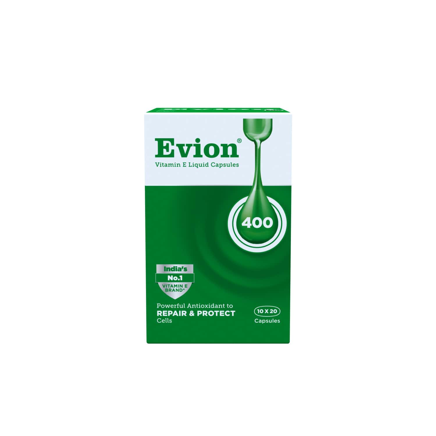 Evion 400Mg | Vitamin E | Antioxidant To Repair & Protect Cells | Strip Of 20 Capsules