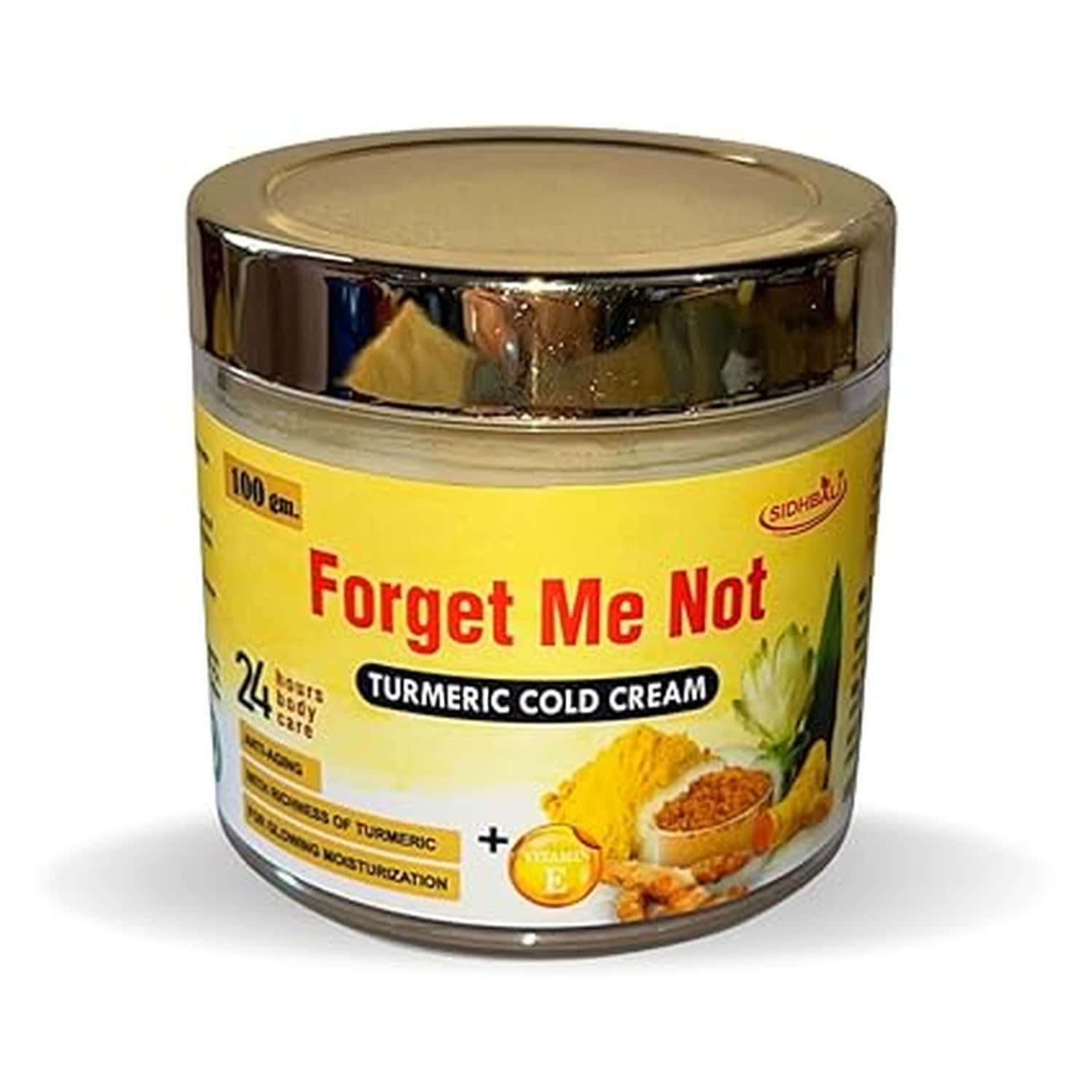 Forget Me Not Turmeric Cold Cream For Winters | All Skin Types | Free From Harmful Chemicals - 100g