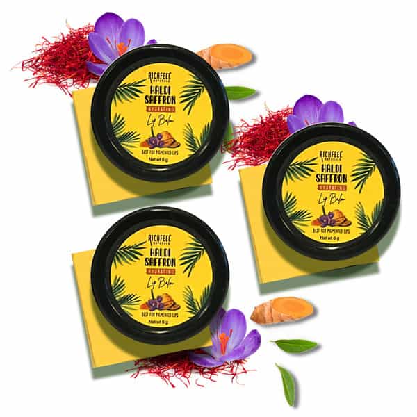 Hydrating Lip Balm With Haldi & Saffron 6 G Pack Of 3