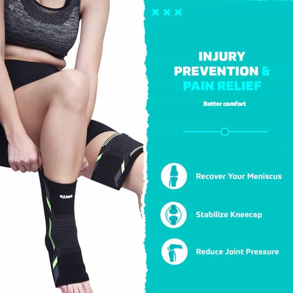 Beatxp 3D Stripes And Checks Knee Support For Men & Women (Pack Of 2-L)