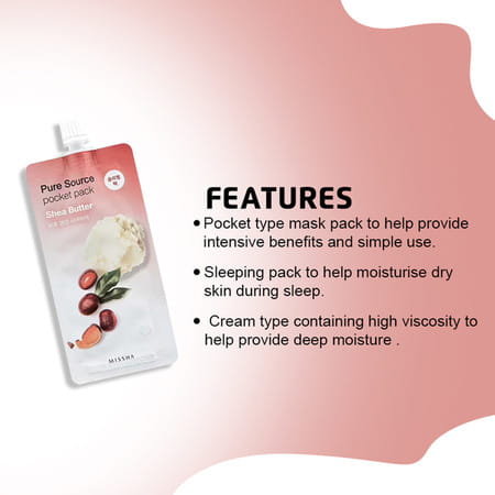 Missha Pure Source Pocket Pack (Shea Butter) - Pack Of 5