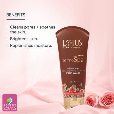 Lotus Professional Dermospa Bulgarian Rose Glow & Brightening Enhancing Face Wash80g