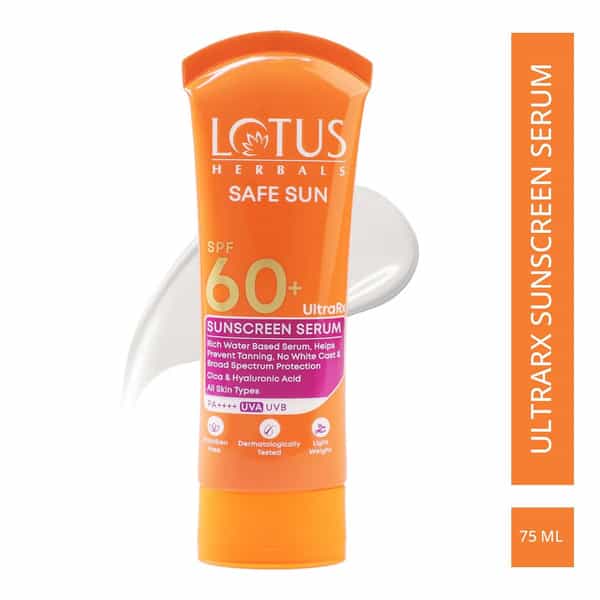 Lotus Herbals Ultrarx Sunscreen Serum Spf 60+ Pa++++ | For All Skin Types | 75G