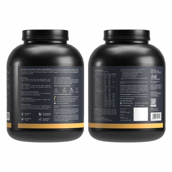 Nutrabay Gold 100% Whey Protein Concentrate Strawberry Milkshake - 2Kg