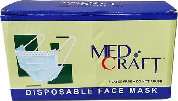 Medcraft 3 Ply Mask Packet Of 50