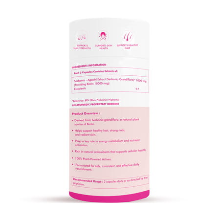 Dr. Morepen Biotin+ Capsules With 10000 Mcg Pure Sesbania Agasthi Extract - 60n