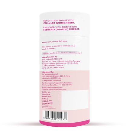 Dr. Morepen Biotin+ Capsules With 10000 Mcg Pure Sesbania Agasthi Extract - 60n