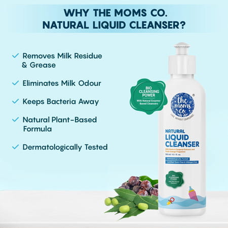 The Moms Co Natural Liquid Cleanser Neem & Soapnut Ext & Orange Fragrance 300ml