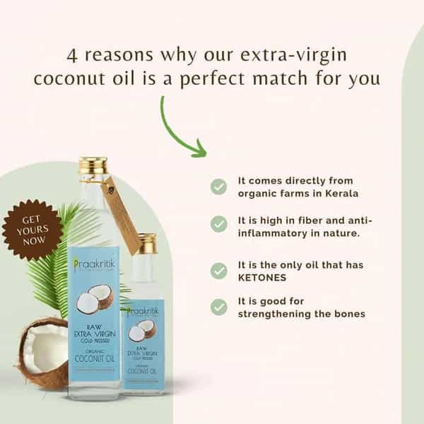 Praakritik Organic Extra Virgin Coconut Oil 100 Ml