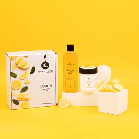 The Bath Store Lemon Zest Combo (Body Wash 300ml + Body Yogurt 200gm)