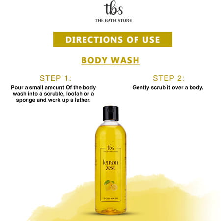 The Bath Store Lemon Zest Combo (Body Wash 300ml + Body Yogurt 200gm)