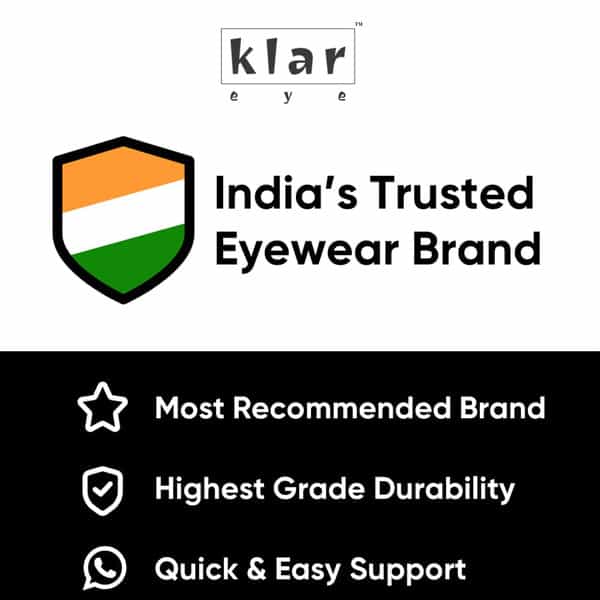 Klar Eye Rectangle Rimless Power Reading Glasses Men And Women Powers +1 To +3.50+1.25 Power Black