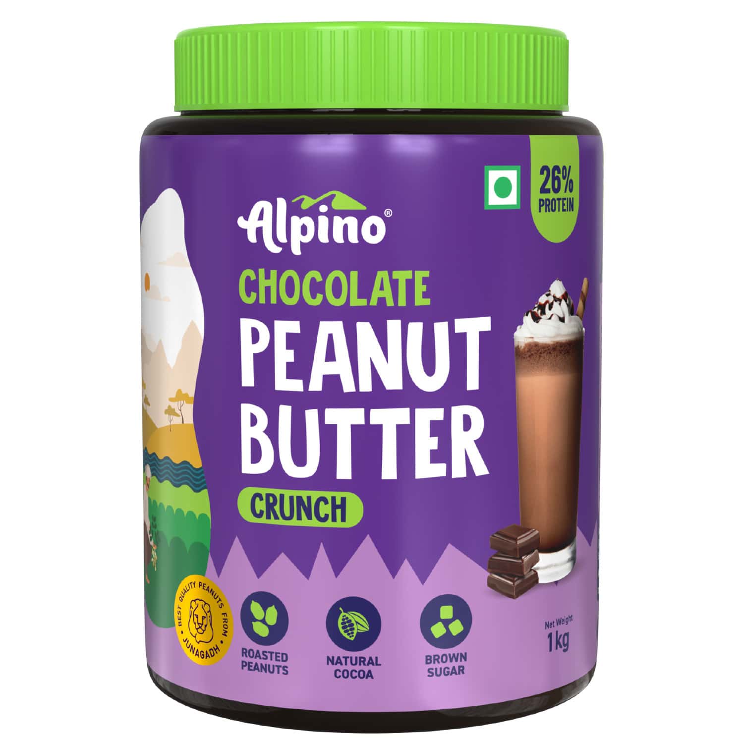 Alpino Chocolate Peanut Butter Crunch Jar 1 Kg