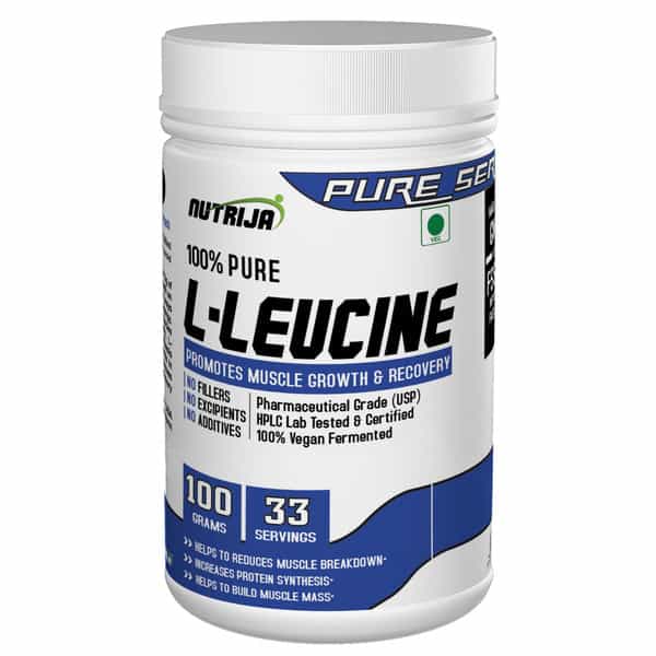 Nutrija L-Leucine - (200 Grams) 100% Pure & Usp Grade- Intra Workout Supplement Powder