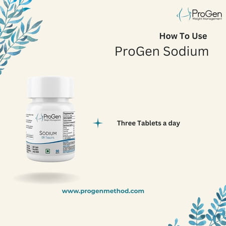 Progen Sodium | Slow Release | 333 Mg Of Sodium | 90 Tablets