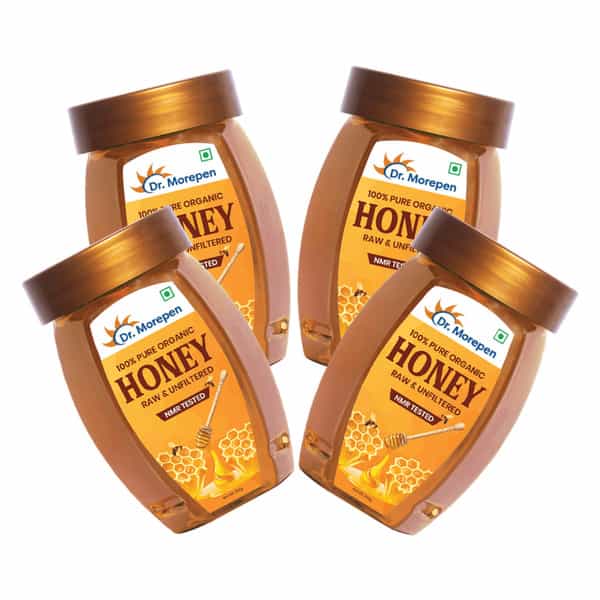 Dr. Morepen 100% Pure Organic Honey Nmr Tested - 250Gm Pack Of 4
